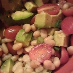 American White Bean Tomato and Avocado Salad Recipe Appetizer