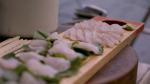 British Skipjack Tuna Sashimi with Salted Onions and Ponzu Sauce Appetizer