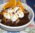 British Chocolate Orange Souffle Bread Pudding Dessert