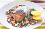 Spicecrusted Ocean Trout With Zucchini Salad Recipe recipe