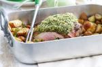 Italian Roasted Lamb With Herb Crust And Rosemary Potatoes Recipe Dinner