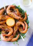 Grilled Prawns with Lemon Myrtle and Vanilla Hollandaise recipe