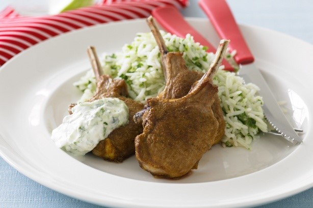 Indian Indian Lamb Cutlets With Coriander And Coconut Rice Recipe Dinner