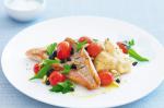 British Barbecued Fish With Chickpea Puree And Sicilian Tomato Sauce Recipe Appetizer