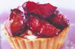 American Roasted Plum and Clotted Cream Tarts Recipe Dessert