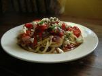American Linguini With Roasted Garlic and Red Peppers Dinner