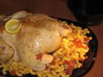 American Roast Chicken With Ginger Macaroni and Caramelized Tomatoes Dinner