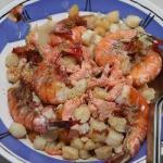 American Poelee of Saint Jacques Salmon and Shrimp Dinner