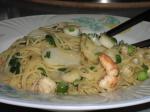 American Asian Shrimp and Pasta Dinner