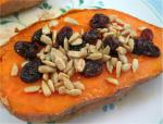 American Baked Sweet Potato With Topping Dessert