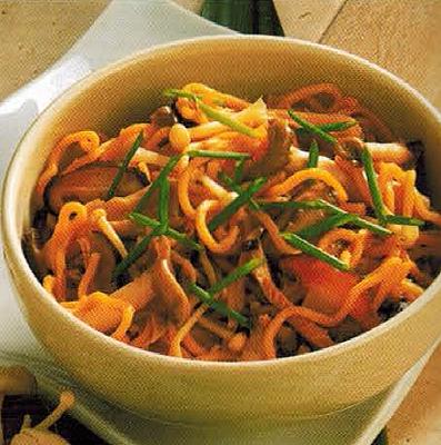 Chinese Many Mushroom Noodles Dinner