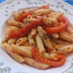 American Pasta with Peppers and Ricotta Appetizer