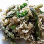 American Risotto Rice with Asparagus and Champagne Appetizer