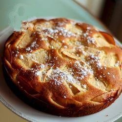 American Apple Cake Under Cold Dessert