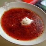 American Borsch with Fresh Cabbage Appetizer