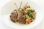 American Lamb Cutlets With Chilli Chickpeas and Spinach Recipe Appetizer