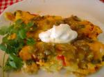 Mexican Green White and Red Enchiladas Dinner