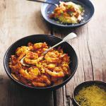 American Prawn Tagine with Buttered Couscous  Chef Recipe by David Herbert Appetizer