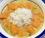 Sweet Potato Soup With Marooned Rice recipe