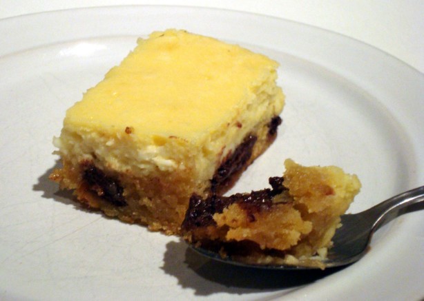 American Chocolate Chip Cheesecake Squares 1 Dessert