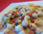 American Creamed Scallops Corn and Tomatoes Appetizer