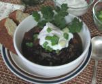 American Black Bean Soup With Cumin and Jalapeno 1 Appetizer