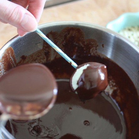 Canadian Gluten Free Vegan Chocolate Coated Rhubarb Cheesecake Pops Dessert