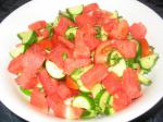 Watermelon Cucumber and Tomato Salad recipe