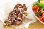 Thai Sesame Beef Skewers With Thai Salad Recipe Dinner