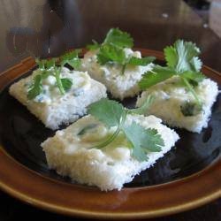 American Canapes of Garlic and Coriander Appetizer