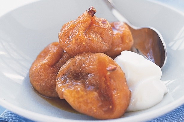 American Poached Dried Figs With Orange Syrup Recipe Dessert