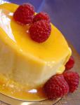 American Vanilla Flan With Raspberries 2 Dessert