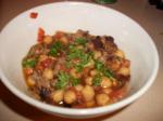 Moroccan Moroccan Spiced Lamb Sausage Patties with Chickpeas in Tomato Broth En Dinner