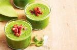 American Chilled Pea And Cucumber Soup With Crunchy Pancetta Recipe Appetizer