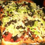 Mexican Mexican Pizza with Salsa Alcohol