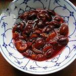 American Plums in Syrup of Red Wine Dessert