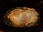 American Crock Pot Roasted Chicken With Rosemary and Garlic Dinner