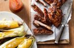American Barbecued Pork Ribs With Grilled Corn And Parmesan Butter Recipe BBQ Grill