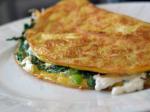 American Omelette Wgoat Cheese Green Onions  Cilantro Dinner