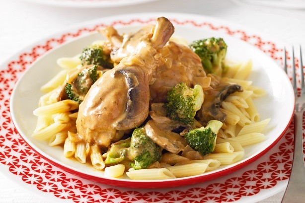 American Creamy Chicken With Mushrooms And Broccoli Recipe Dinner