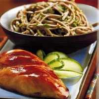 American Teriyaki Chicken with Sesame Noodles Dinner