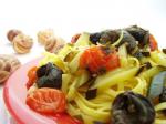 American Saffron Tagliarini With Snails Sorrel Tomato Zucchini Appetizer