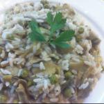American Risotto with Artichokes and Peas Fast Appetizer