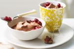 American Quick Chocolate Mousse With Boozy Cranberries Recipe Dessert
