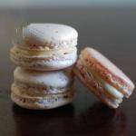 American Macarons with Chocolate Ganache White and Rose Water Dessert
