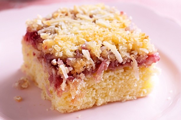 American Raspberry Coconut Slice Recipe 1 Dessert