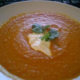 Indian Cold Carrot Soup with Indian Spices Soup