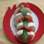 American Tomatoes and Mozzarella with Mint Appetizer