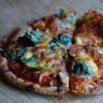 American Pizza with Leek and Basil Appetizer