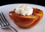 American Vanilla Spicerubbed Grilled Peaches With Fresh Goat Cheese Dessert